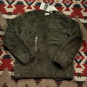Uniqlo x Engineered Garments Olive Green Men's Fleece Sweater Asian Size M